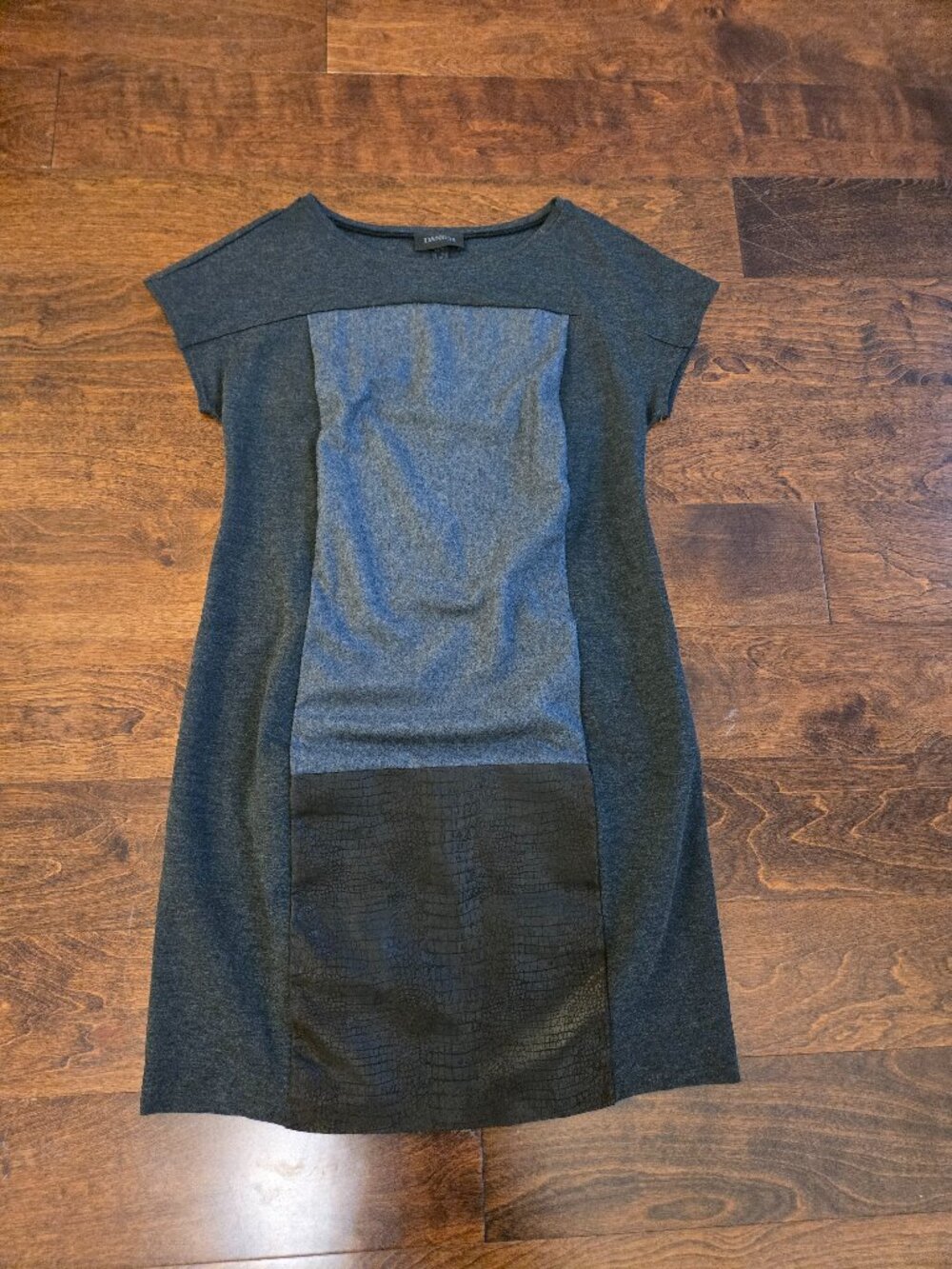 Vintage Danier Leather Short Sleeve Knit Dress Size XS